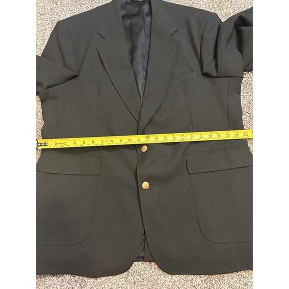 Hasting & Smith Men’s Size 46 L Black Blazer Jacket + Gold Buttons - Picture 5 of 13